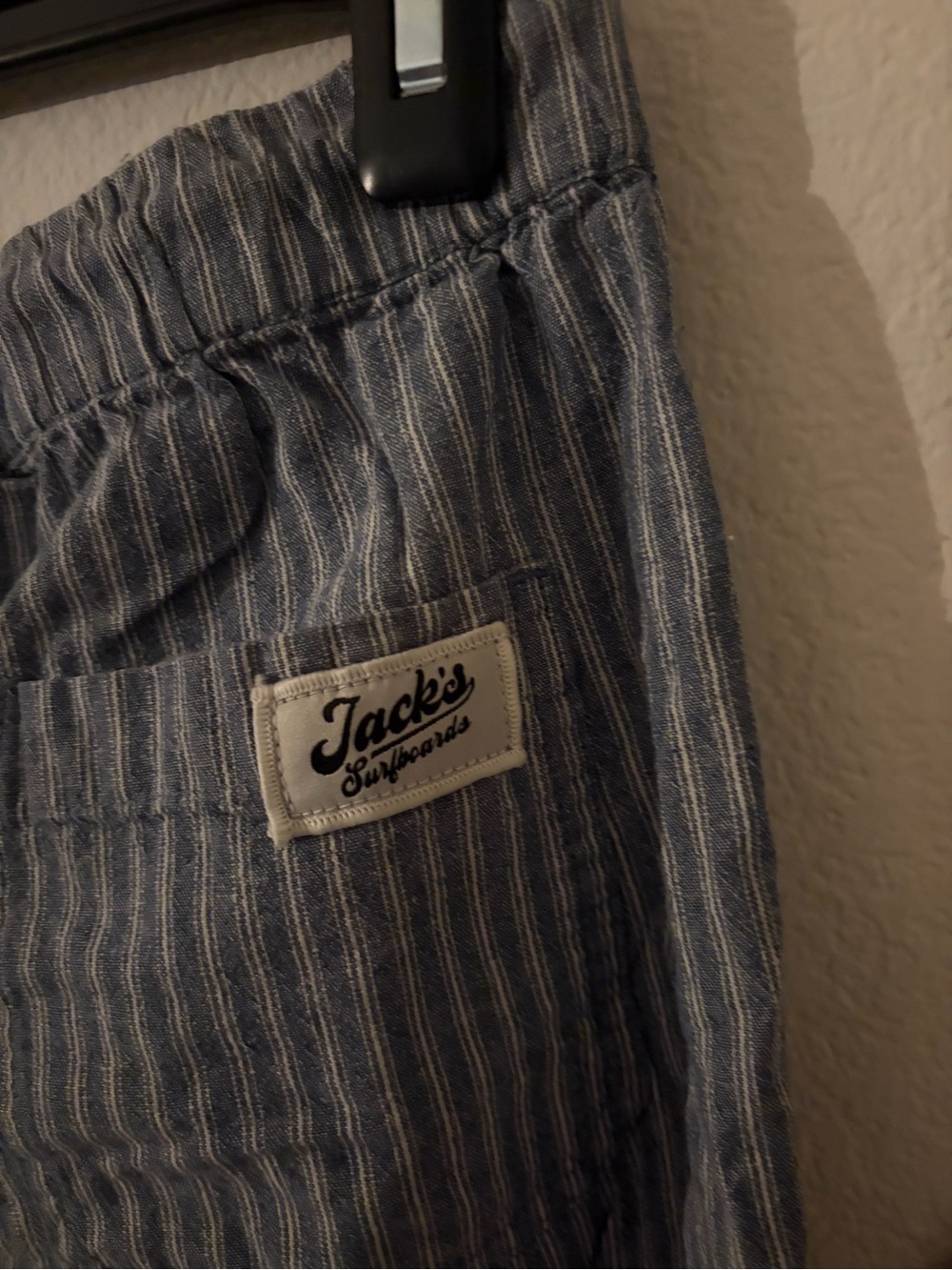 Jack by BB Dakota Blue and White Striped Drawstring Joggers - Picture 5 of 5
